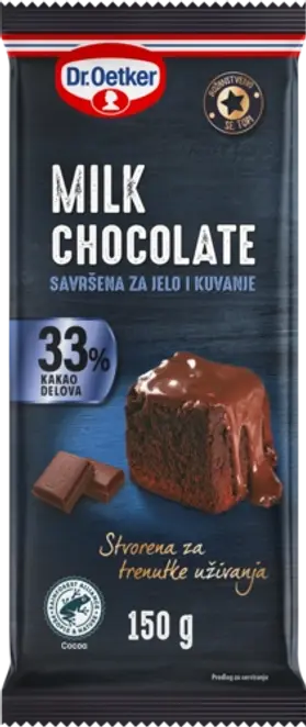 Dr. Oetker Dr. Oetker mliječna čokolada za kuhanje