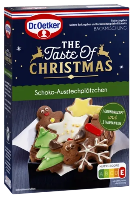 Dr. Oetker Taste of Christmas Božićni keksi s dodatkom kakaa