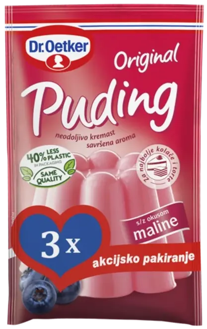 Dr. Oetker Original puding s okusom maline