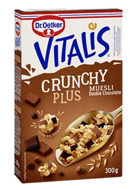 Dr. Oetker Vitalis Crunchy Plus Dupla čokolada