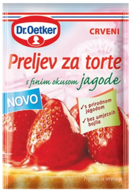 Dr. Oetker Preljev za torte s okusom jagode