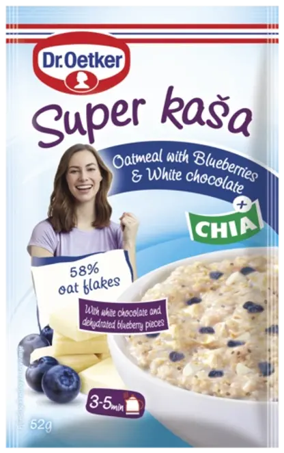 Dr. Oetker Super kaša bijela čokolada borovnica