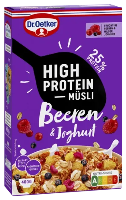 Dr. Oetker High Protein Muesli bobičasto voće i jogurt