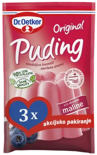 Dr. Oetker Original pudinga s okusom maline