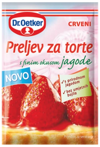 Dr. Oetker Preljev za torte s okusom jagode (Professional)