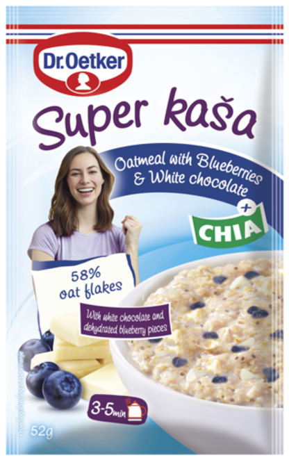 Dr. Oetker Super kaša bijela čokolada borovnica