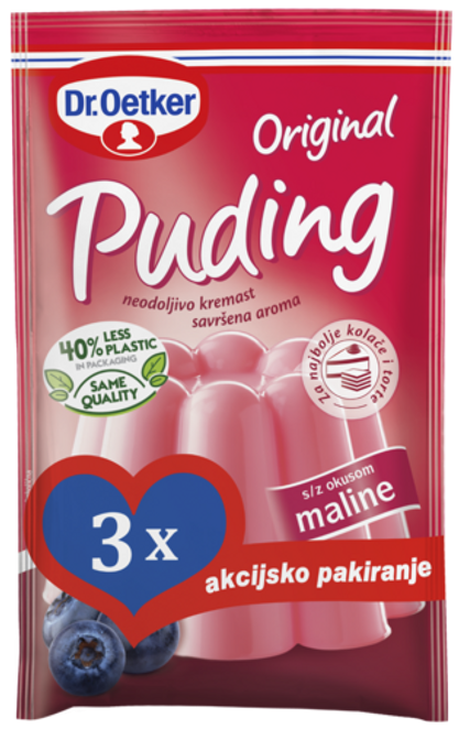 Dr. Oetker Original puding s okusom maline