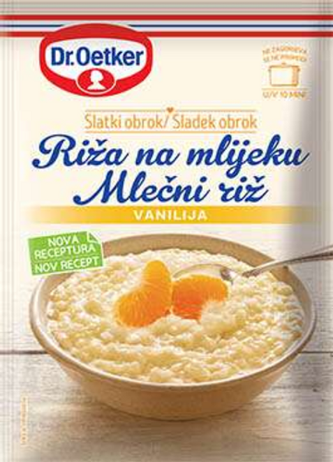 Dr. Oetker Riža na mlijeku s okusom vanilije