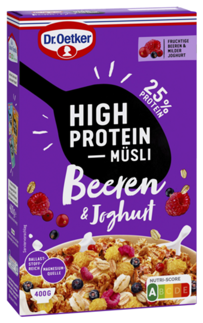 Dr. Oetker High Protein Muesli bobičasto voće i jogurt